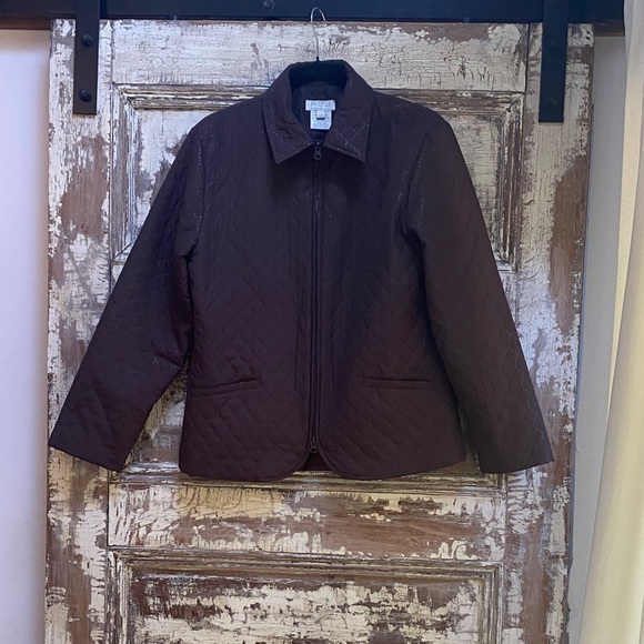 FDJ Quilted Puffer Jacket, Size S Petite - Picture 2 of 8